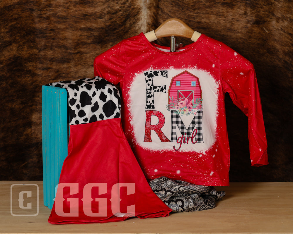 Long Sleeve Flare Pant Sets 2-3Y
