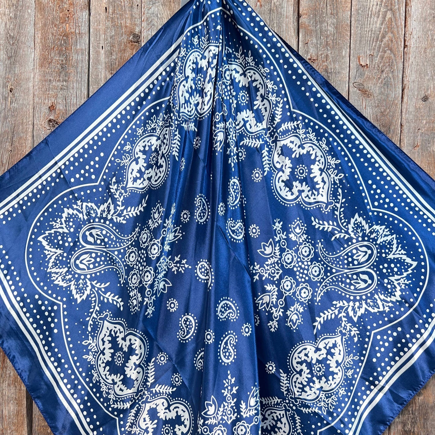 Blue Floral Paisley Wild Rag/Scarf
