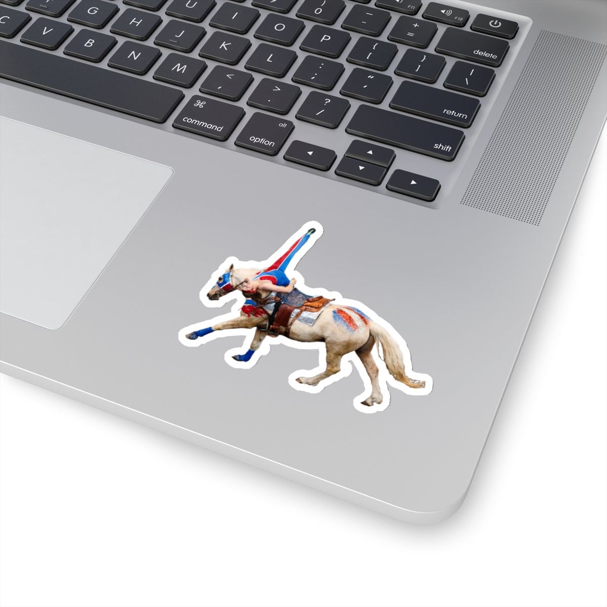 Trick Rider Sticker - Layover neck backwards