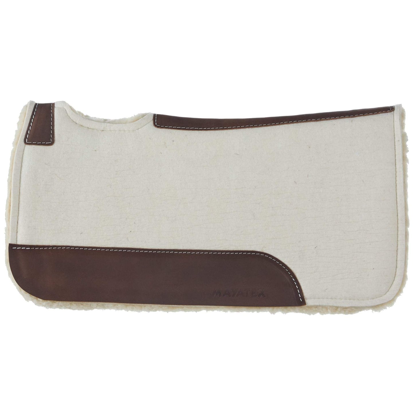 Natural 1in 31x30 Felt Fleece Bottom Roper Saddle Pad