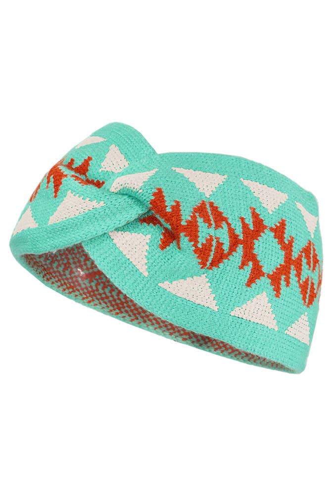Western Pattern Knit Headband