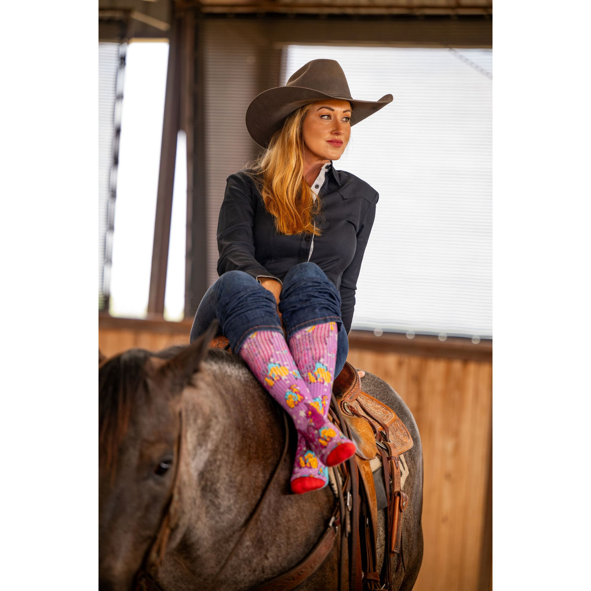 Bad Cowgirl Co. Stardust Hooves Performance Boot Socks