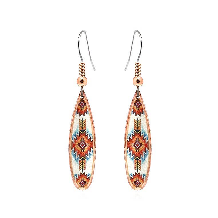 CA 288 Native American southwestern design earrings