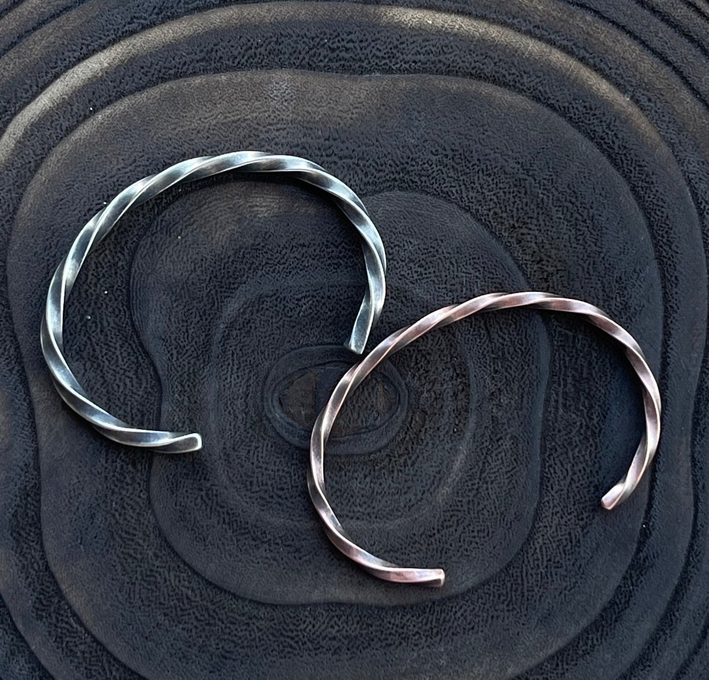 Twisted Bracelet - Handmade Unisex Cuff | Boles Silver