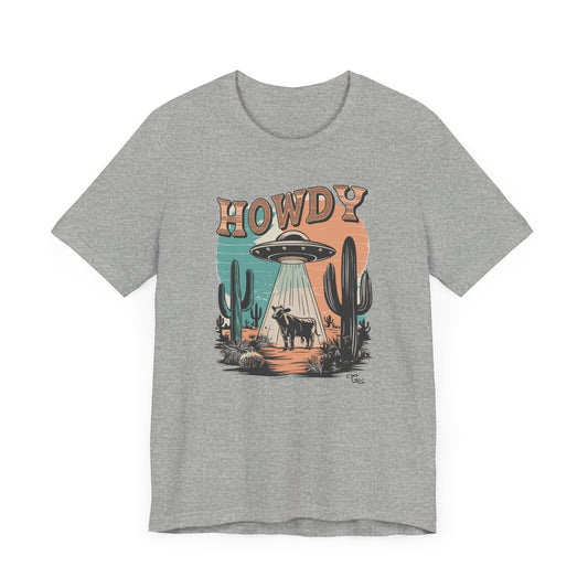 Western UFO Cow Howdy T-Shirt