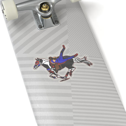 Vaulting Cowgirl Trick Riding Sticker