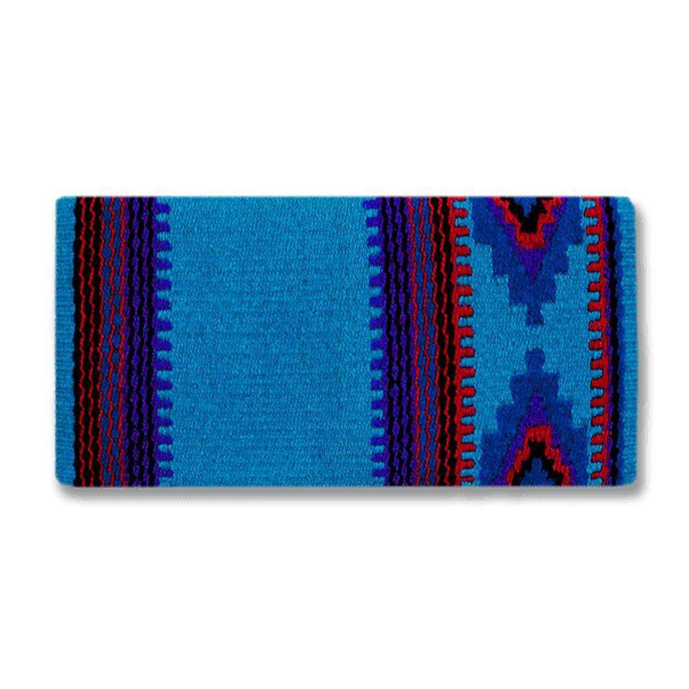 Mayatex 1461-1Firecracker Saddle Blanket TURQ BLUE