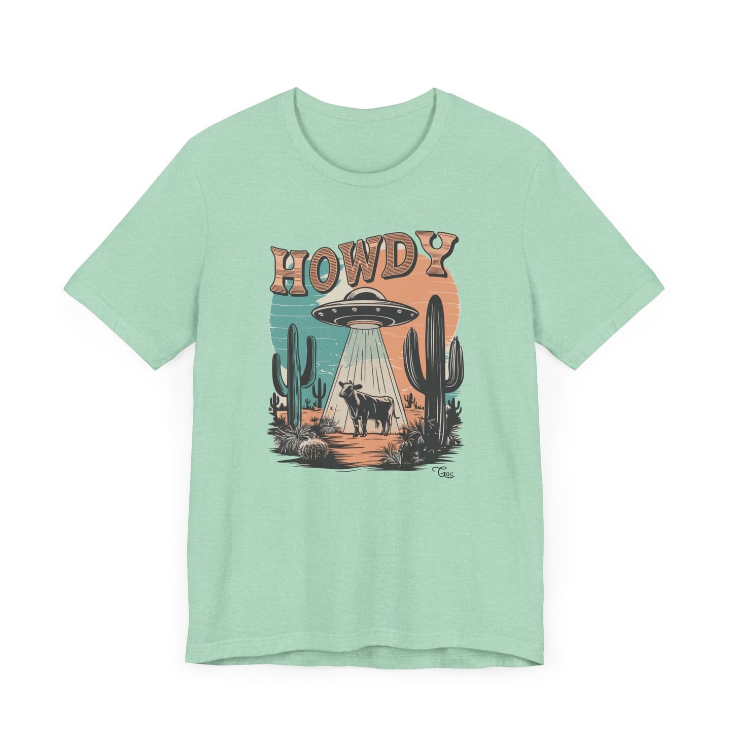 Western UFO Cow Howdy T-Shirt