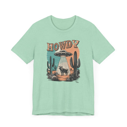 Western UFO Cow Howdy T-Shirt