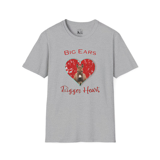 Big Ears, Bigger Heart Donkey T-shirt