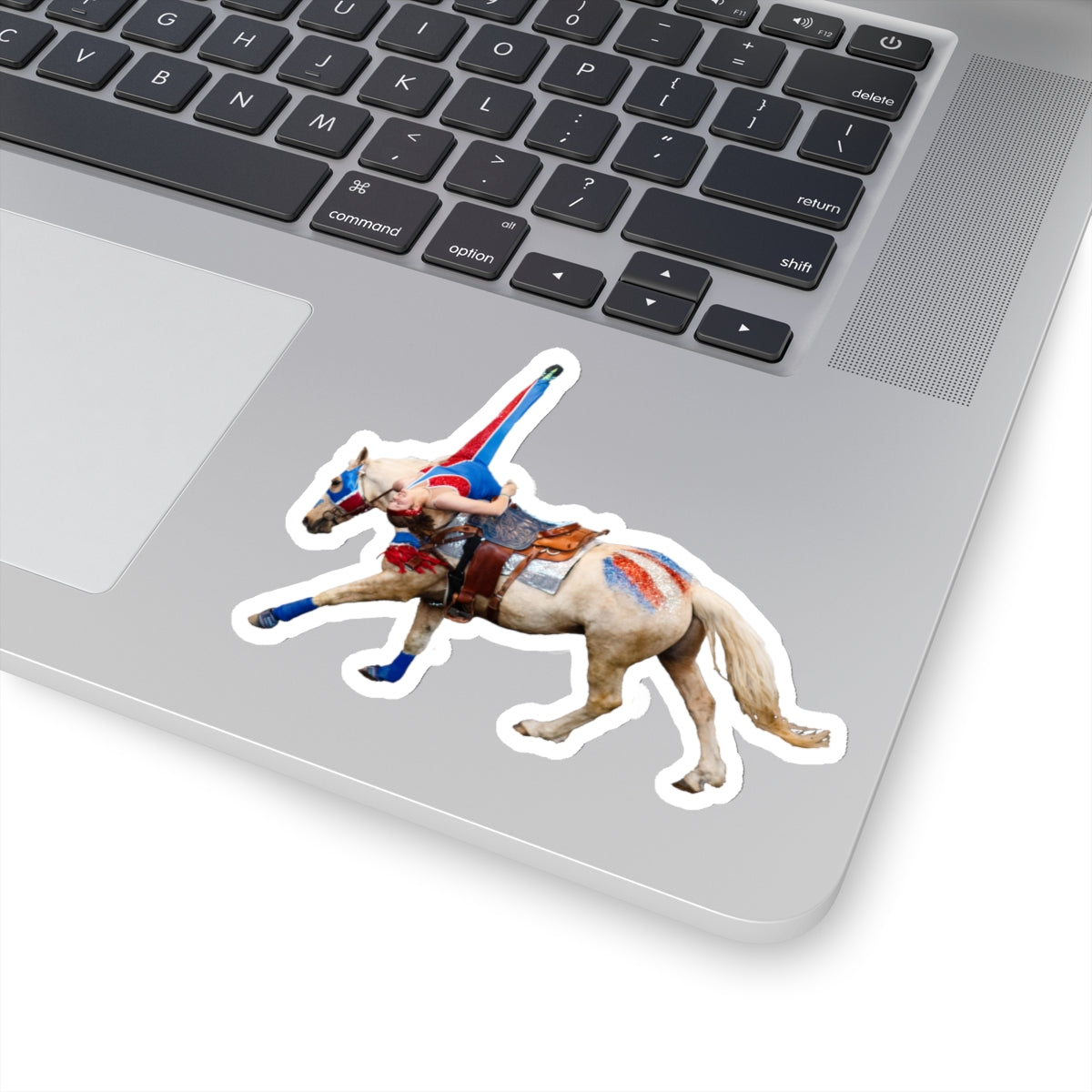 Trick Rider Sticker - Layover neck backwards