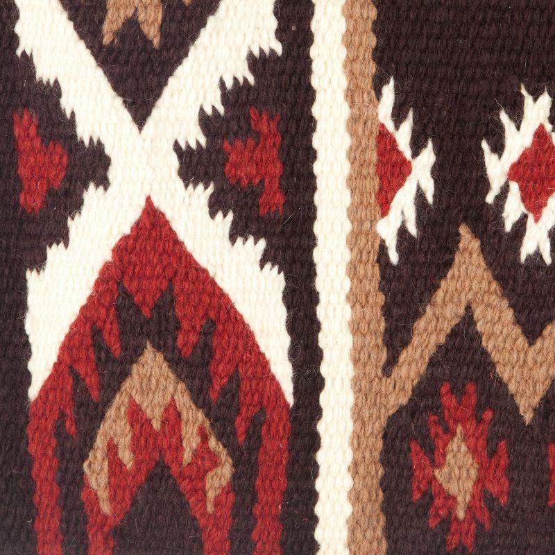 1431-7 Mayatex New Phoenix Wool Saddle Blanket 38in X 34in COFFEE RED CREAM