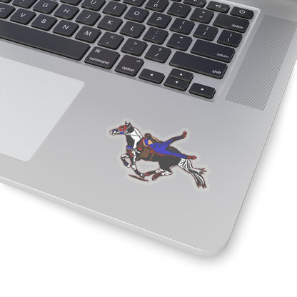 Vaulting Cowgirl Trick Riding Sticker