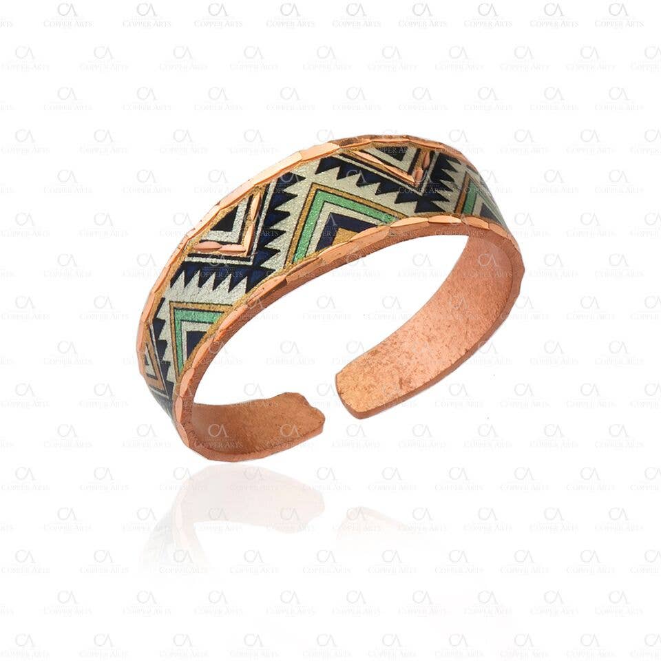 RNS 712 Navy Blue Native Adjustable Ring