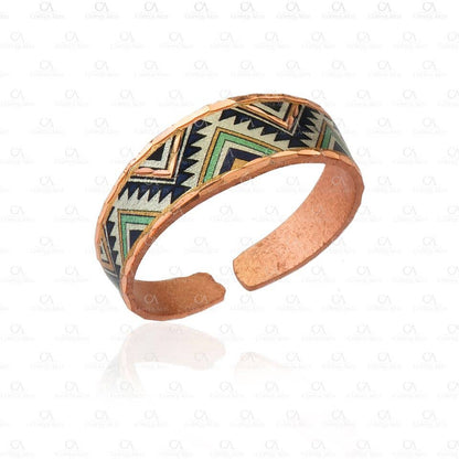 RNS 712 Navy Blue Native Adjustable Ring