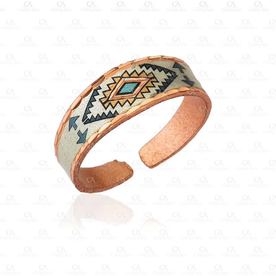 RNS 708 Teal Blue Native American Rings  Adjustable