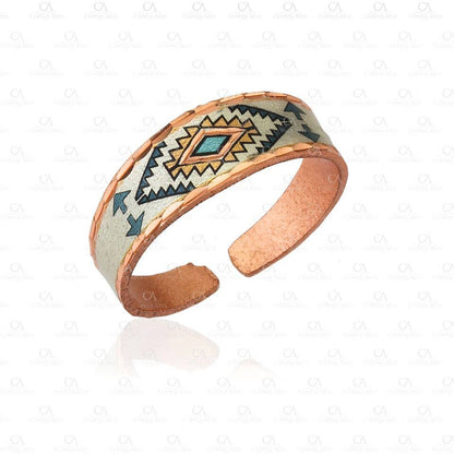 RNS 708 Teal Blue Native American Rings  Adjustable