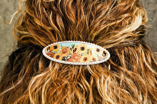 Van Gogh sunflower collection hair clip