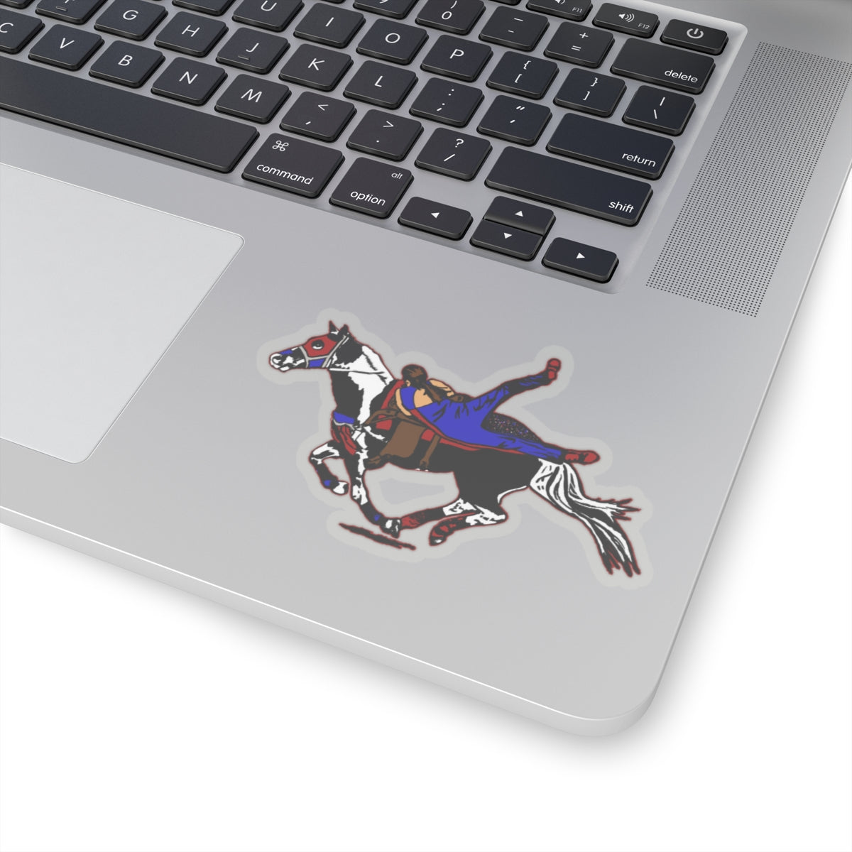 Vaulting Cowgirl Trick Riding Sticker