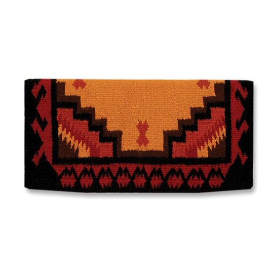 1438-2 38X34 Haymaker NEW ZEALAND WOOL SADDLE BLANKET BLACK RUST RED