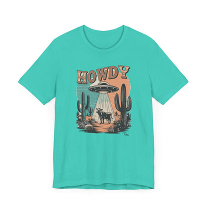 Western UFO Cow Howdy T-Shirt