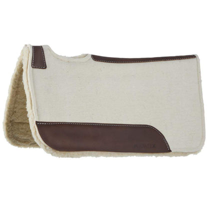 Natural 1in 31x30 Felt Fleece Bottom Roper Saddle Pad
