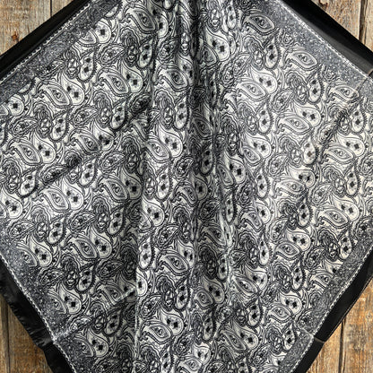 Black & White Paisley Wild Rag/Scarf
