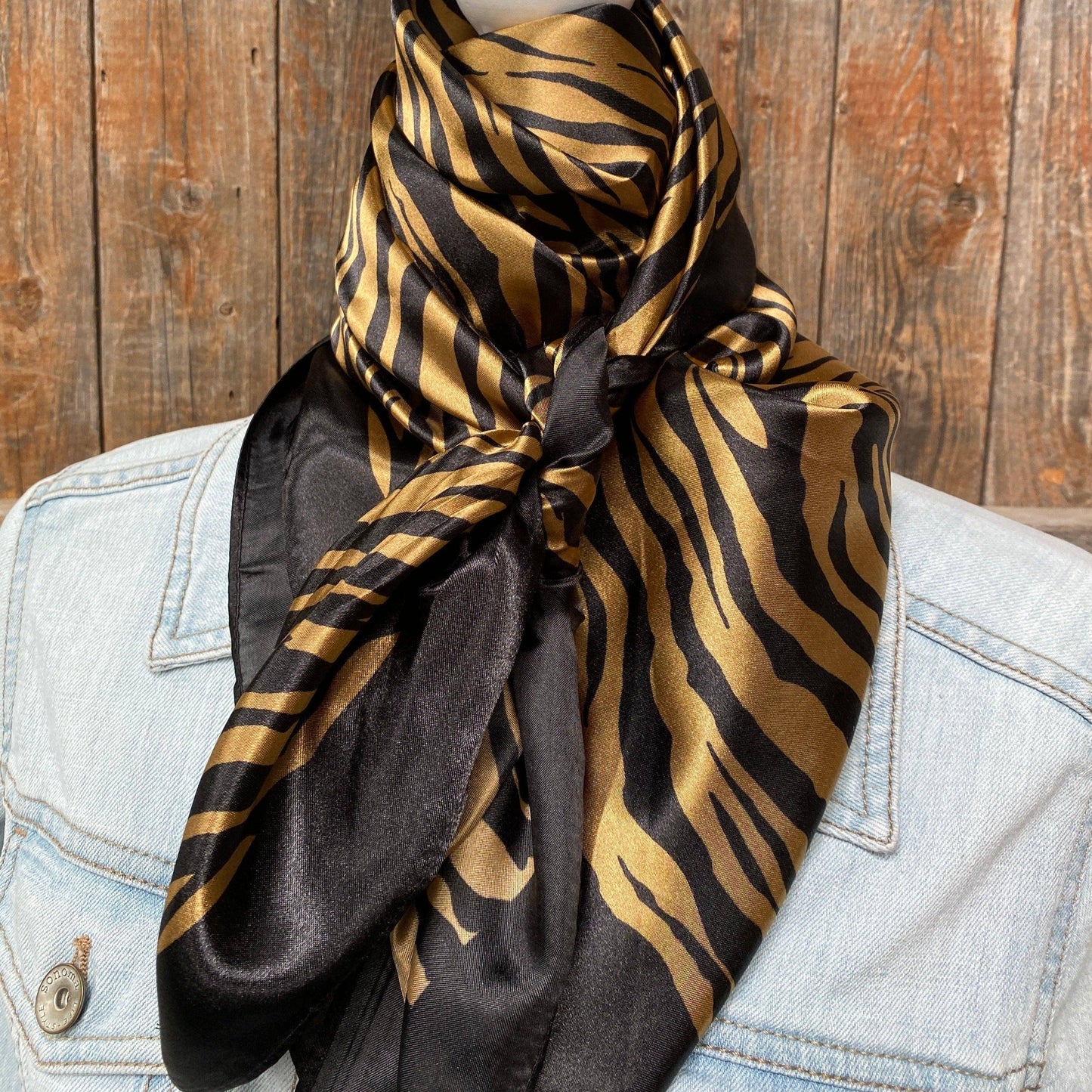 Brown Zebra Wild Rag/Scarf