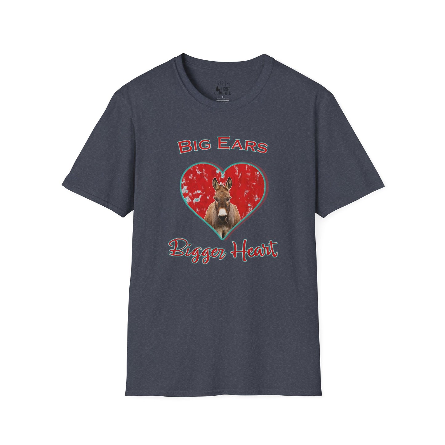 Big Ears, Bigger Heart Donkey T-shirt