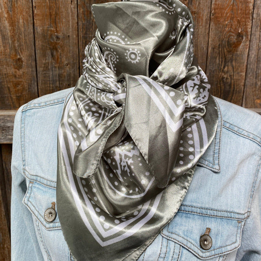 Sage Floral Paisley Wild Rag/Scarf