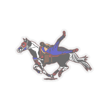 Vaulting Cowgirl Trick Riding Sticker