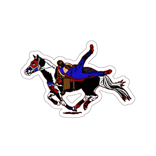 Vaulting Cowgirl Trick Riding Sticker