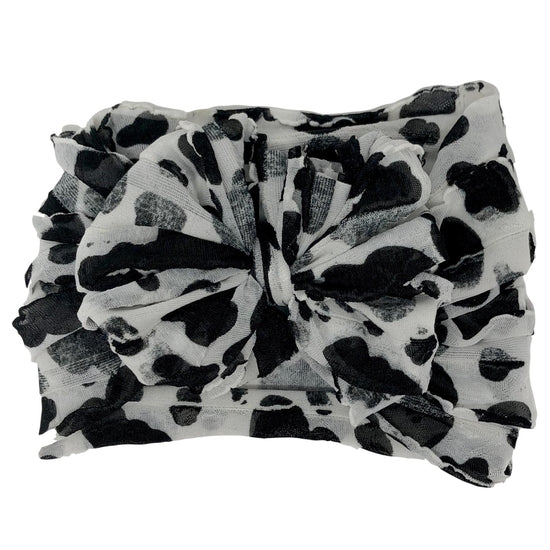 Cow Ruffled Headband
