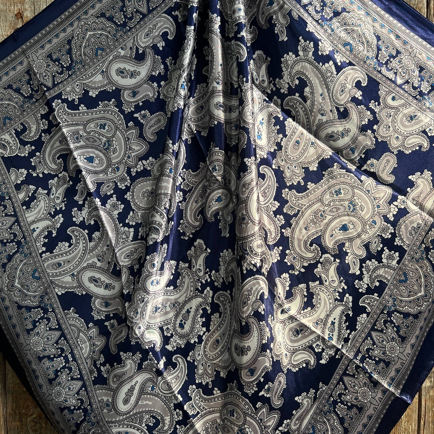 Blue Paisley Wild Rag / Scarf