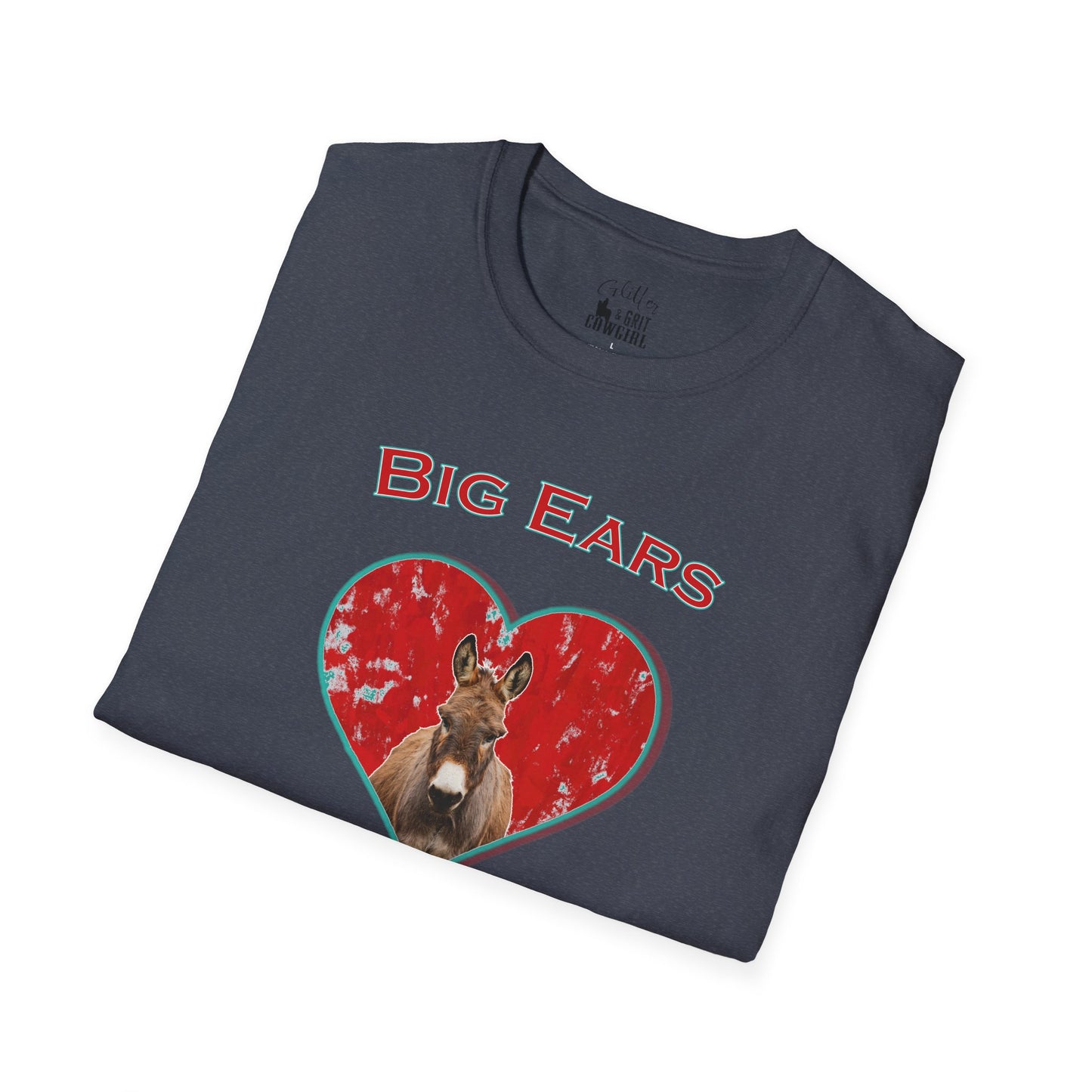 Big Ears, Bigger Heart Donkey T-shirt