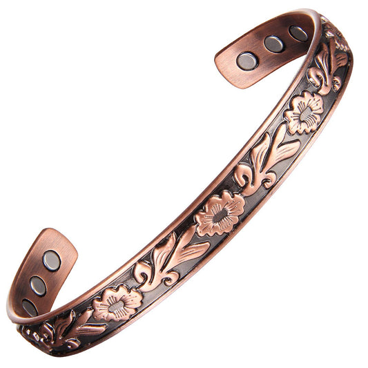 P 22 Copper Floral Bracelet for arthritis
