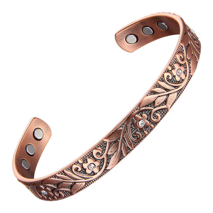 P 55 Copper Flexible Bracelet for arthritis with zircons