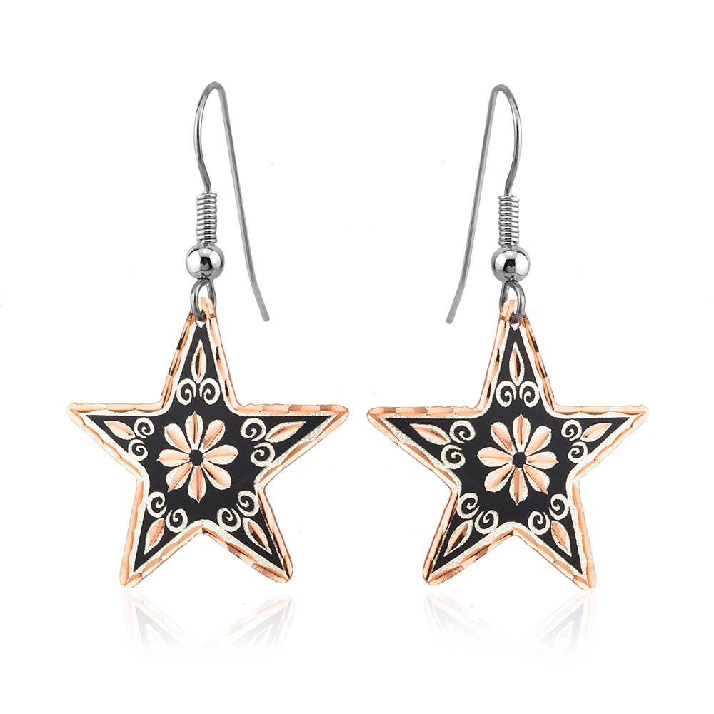 Black Star earrings