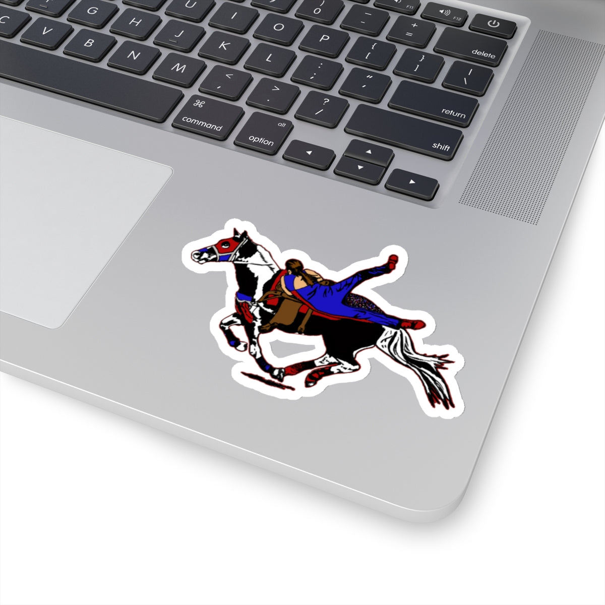 Vaulting Cowgirl Trick Riding Sticker