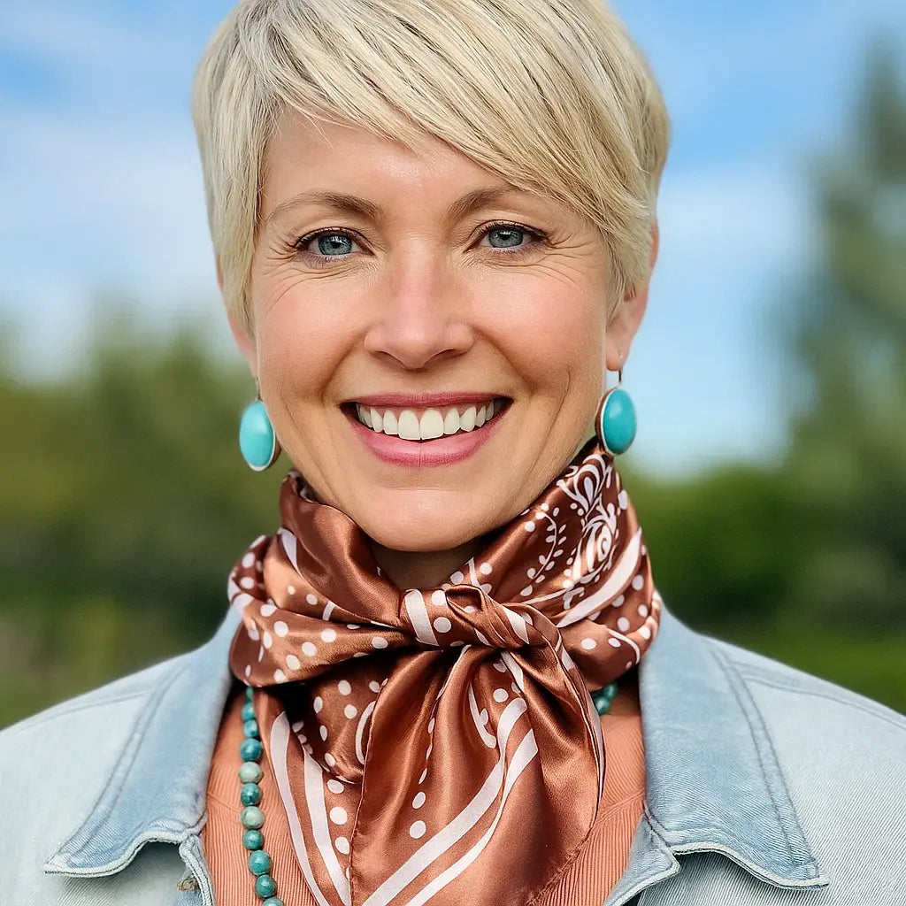 Copper Floral Paisley Wild Rag/Scarf