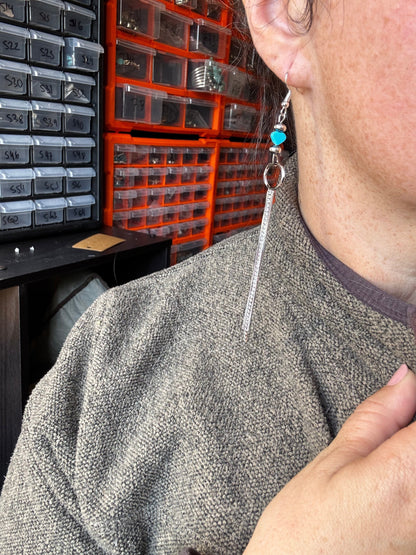 Turquoise heart and chic dangle