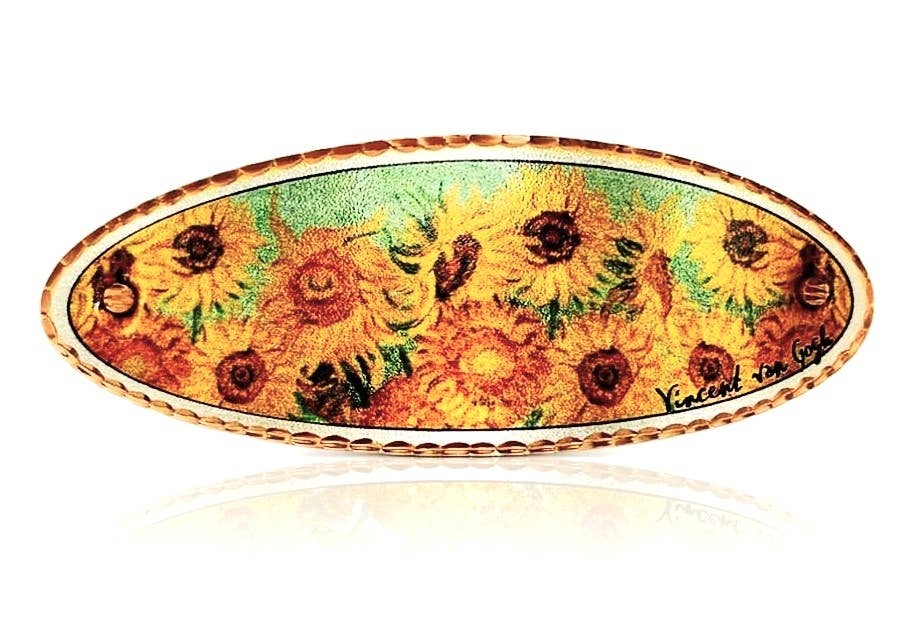Van Gogh sunflower collection hair clip