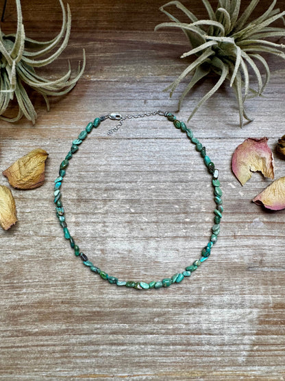 Choker Green Nugget Turquoise Choker