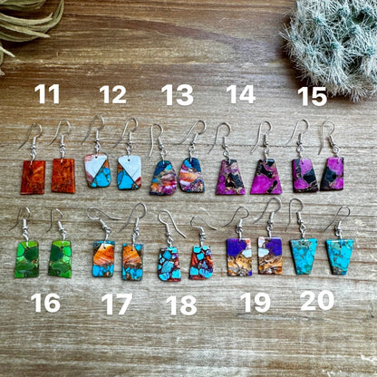 Mini Slab Earrings - Pick your style