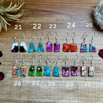 Mini Slab Earrings - Pick your style