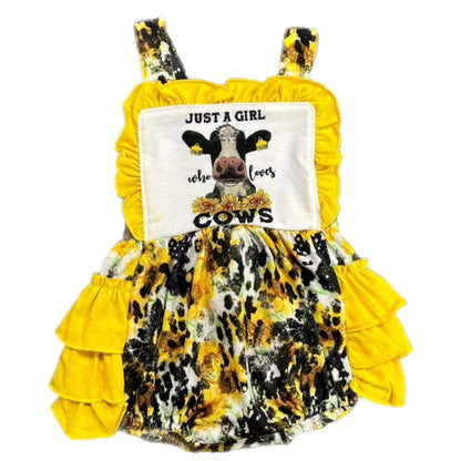 Just a girl who loves cows Romper