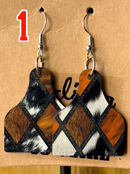 Cowtag Earrings