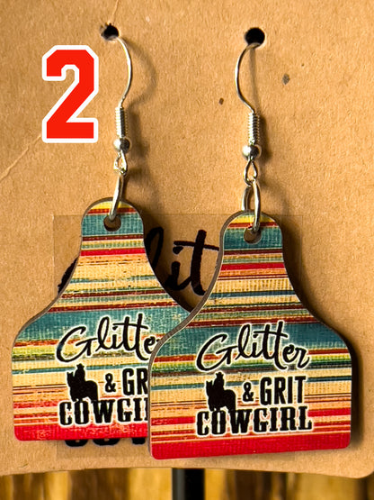 Cowtag Earrings