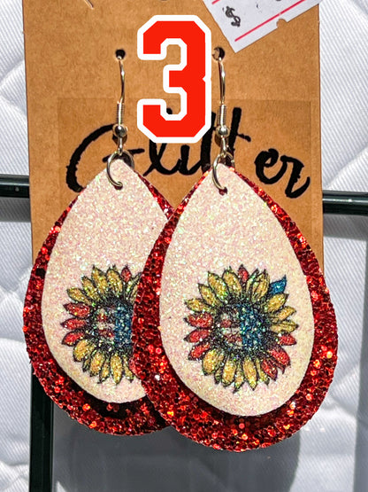 American Country Glitter Earrings