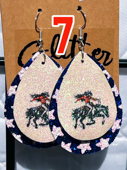 American Country Glitter Earrings